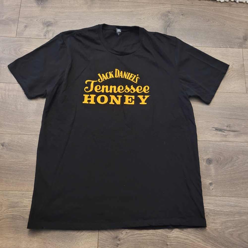 Jack Daniels Tennessee Honey T-shirt Mens Black Gold/yellow Size XL